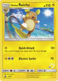 Alolan Raichu - SM65 (#56 Pikachu Stamped) — Battle Academy