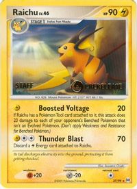 Raichu - 27/99 (Prerelease) [Staff] — Nintendo Promos