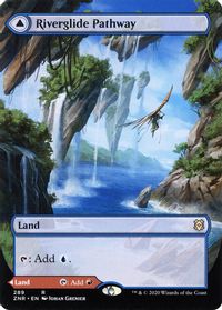 Riverglide Pathway (Borderless) — Zendikar Rising