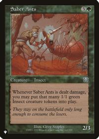 Saber Ants — The List Reprints