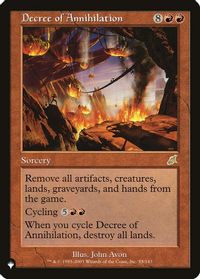 Decree of Annihilation — The List Reprints