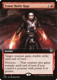 Temur Battle Rage (Extended Art) — Commander Legends