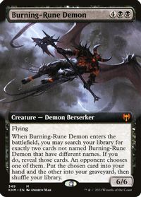 Burning-Rune Demon (Extended Art) — Kaldheim