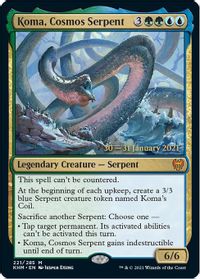 Koma, Cosmos Serpent — Prerelease Cards