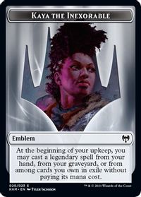 Emblem - Kaya the Inexorable — Kaldheim