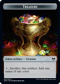 Treasure // Icy Manalith Double-Sided Token — Kaldheim