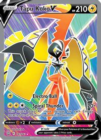 Tapu Koko V (Full Art) — SWSH05: Battle Styles