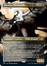 Shadrix Silverquill (Borderless) — Strixhaven: School of Mages
