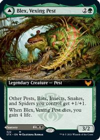 Blex, Vexing Pest (Extended Art) — Strixhaven: School of Mages