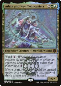 Adrix and Nev, Twincasters (Display Commander) - Thick Stock — Commander 2021