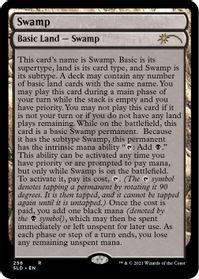 Swamp (256) (Full-Text Lands) — Secret Lair Drop Series