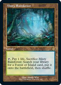 Misty Rainforest (Retro Frame) (Foil Etched) — Modern Horizons 2