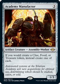 Academy Manufactor — Prerelease Cards