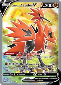 Galarian Zapdos V (Full Art) — SWSH06: Chilling Reign