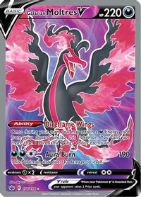 Galarian Moltres V (Full Art) — SWSH06: Chilling Reign