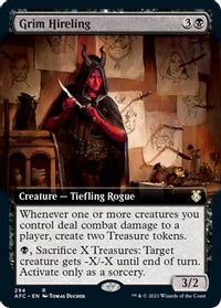Grim Hireling (Extended Art) — Commander: Adventures in the Forgotten Realms