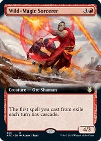 Wild-Magic Sorcerer (Extended Art) — Commander: Adventures in the Forgotten Realms