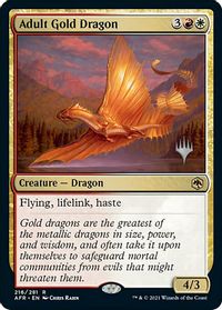 Adult Gold Dragon — Promo Pack: Adventures in the Forgotten Realms