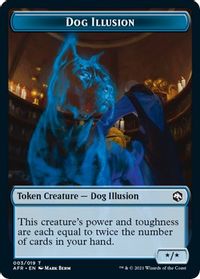 Dog Illusion // Emblem - Mordenkainen Double-Sided Token — Adventures in the Forgotten Realms