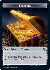 Treasure // Emblem - Ellywick Tumblestrum Double-Sided Token — Adventures in the Forgotten Realms