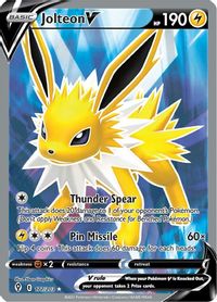 Jolteon V (Full Art) — SWSH07: Evolving Skies