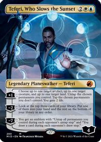 Teferi, Who Slows the Sunset (Borderless) — Innistrad: Midnight Hunt