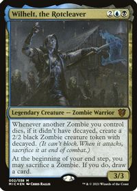 Wilhelt, the Rotcleaver (Display Commander) - Thick Stock — Commander: Innistrad: Midnight Hunt