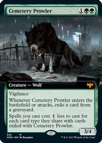 Cemetery Prowler (Extended Art) — Innistrad: Crimson Vow