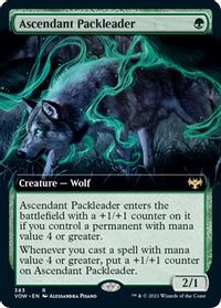 Ascendant Packleader (Extended Art) — Innistrad: Crimson Vow