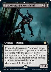 Shadowgrange Archfiend (Extended Art) — Commander: Innistrad: Crimson Vow