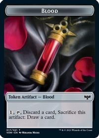 Blood // Emblem - Chandra, Dressed to Kill Double-Sided Token — Innistrad: Crimson Vow
