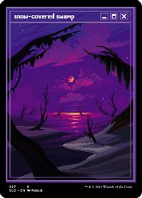 Snow-Covered Swamp (PixelSnowLands.jpg) — Secret Lair Drop Series