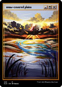 Snow-Covered Plains (PixelSnowLands.jpg) (Foil Etched) — Secret Lair Drop Series