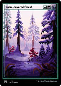 Snow-Covered Forest (PixelSnowLands.jpg) (Foil Etched) — Secret Lair Drop Series