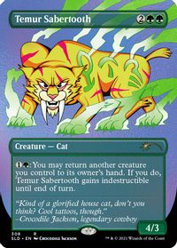 Temur Sabertooth (Foil Etched) — Secret Lair Drop Series