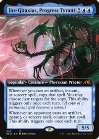 Jin-Gitaxias, Progress Tyrant (Extended Art) — Kamigawa: Neon Dynasty