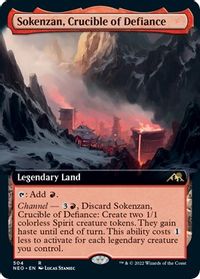 Sokenzan, Crucible of Defiance (Extended Art) — Kamigawa: Neon Dynasty
