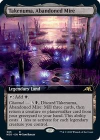 Takenuma, Abandoned Mire (Extended Art) — Kamigawa: Neon Dynasty