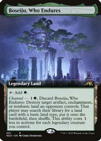 Boseiju, Who Endures (Extended Art) — Kamigawa: Neon Dynasty