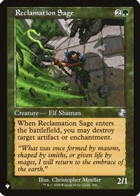 Reclamation Sage — The List Reprints