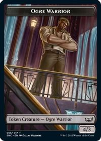 Ogre Warrior // Dog Double-Sided Token — Streets of New Capenna