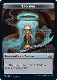 Treasure (014) // Ogre Warrior Double-Sided Token — Streets of New Capenna