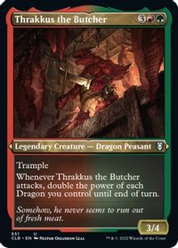 Thrakkus the Butcher (Foil Etched) — Commander Legends: Battle for Baldur's Gate