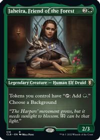 Jaheira, Friend of the Forest (Foil Etched) — Commander Legends: Battle for Baldur's Gate