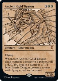 Ancient Gold Dragon (Showcase) — Commander Legends: Battle for Baldur's Gate