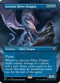 Ancient Silver Dragon (Borderless) — Commander Legends: Battle for Baldur's Gate