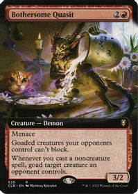 Bothersome Quasit (Extended Art) — Commander Legends: Battle for Baldur's Gate