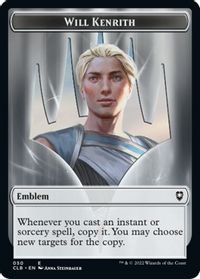 Emblem - Will Kenrith // Copy Double-Sided Token — Commander Legends: Battle for Baldur's Gate