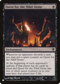Quest for the Nihil Stone — The List Reprints