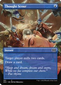 Thought Scour (Borderless) — Double Masters 2022